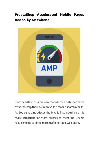 PrestaShop Accelerated Mobile Pages Addon by Knowband