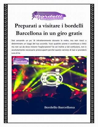 Preparati A Visitare i Bordelli Barcellona in un Giro Gratis-Converted