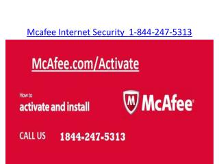 McAfee Internet Security 1844-247-5313 | McAfee LIfe Safe