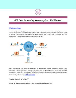 IVF Cost in Noida | Neo Hospital | ElaWoman