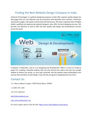 website designing company in India