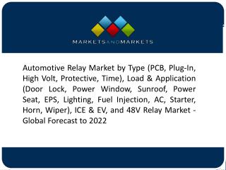 Increasing Demand for Vehicle Electrification to boost Automotive relay Market