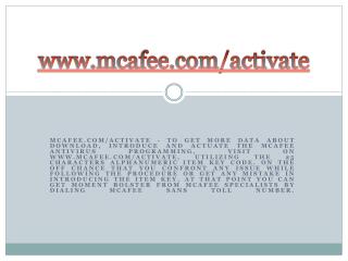 MCAFEE.COM/ACTIVATE- DOWNLOAD MCAFEE ANTIVIRUS ONLINE
