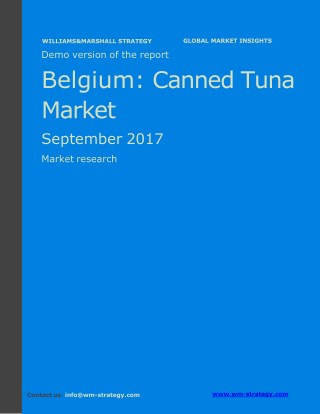 WMStrategy Demo Belgium Canned Tuna Market September 2017