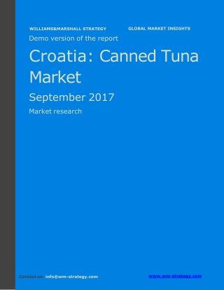 WMStrategy Demo Croatia Canned Tuna Market September 2017