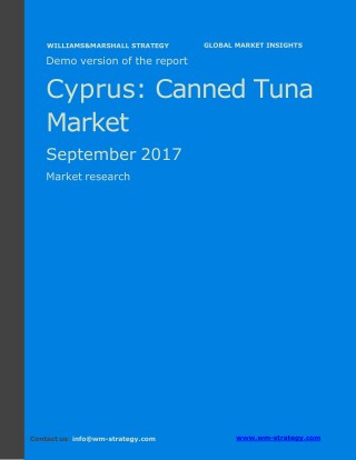 WMStrategy Demo Cyprus Canned Tuna Market September 2017