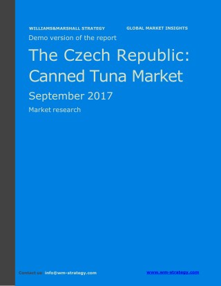 WMStrategy Demo The Czech Republic Canned Tuna Market September 2017