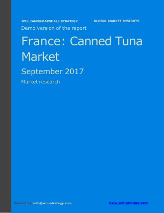 WMStrategy Demo France Canned Tuna Market September 2017