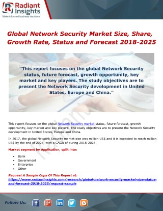 Global Network Security Market Size, Share, Growth Rate, Status and Forecast 2018-2025