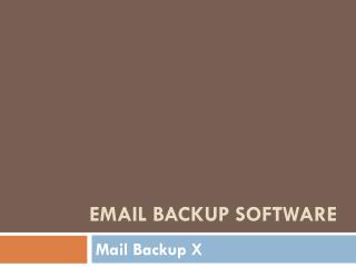 Email Backup Tool