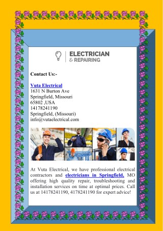 Professional Electricians in Springfield, MO