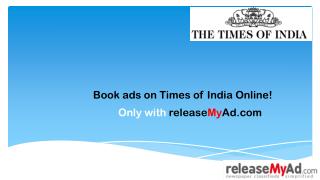 Times of India Newspaper Advertisement booking online