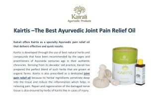 Kairtis –The Best Ayurvedic Joint Pain Relief Oil