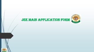 JEE MAIN Application Form