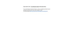 Dubai Chef For Hire - Cook Wanted In Dubai At Affordable Rates