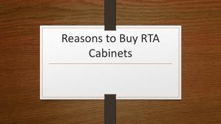 Reasons to Buy RTA Cabinets