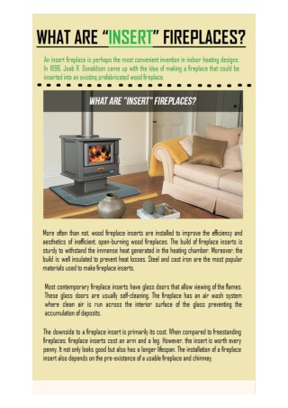 WHAT ARE “INSERT” FIREPLACES?