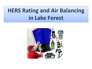 HERS Rating and Air Balancing in Lake Forest
