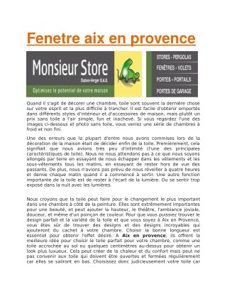 Fenetre aix en provence