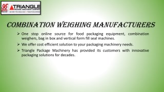 combination weighing manufacturers