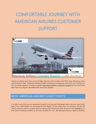 Comfortable Journey with American Airlines Customer Support