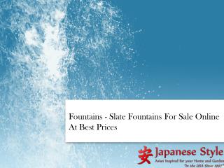 Fountains - Slate Fountains For Sale Online At Best Prices
