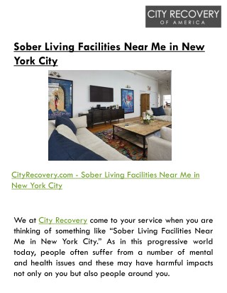Sober Living Facilities Near Me