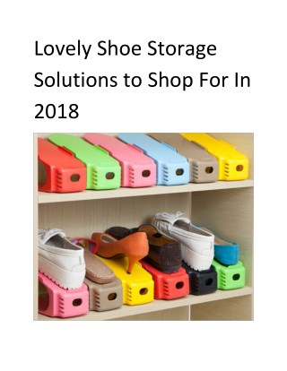 Lovely Shoe Storage Solutions To Shop For In 2018