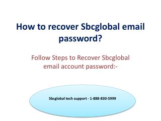 how to recover Sbcglobal email account password