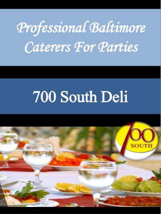 Professional Baltimore Caterers For Parties