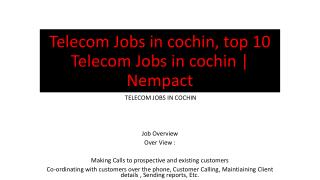 Telecom Jobs in cochin, top 10 Telecom Jobs in cochin | Nempact