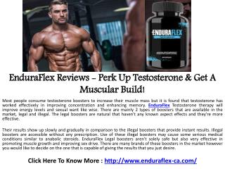 EnduraFlex - The Best Testosterone Booster Pills