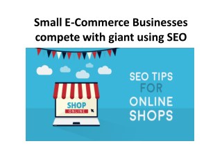 Small E-Commerce Businesses compete with giant using SEO
