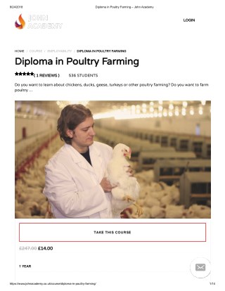 Diploma in Poultry Farming - John Academy