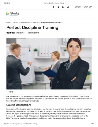 Perfect Discipline Training - istudy