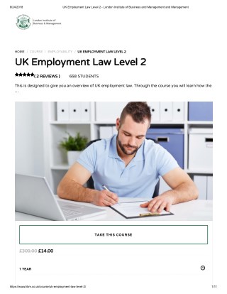 UK Employment Law Level 2 - LIBM