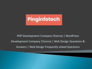 PHP Development Company Chennai | Web Design Questions & Answers