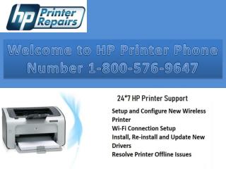 HP Printer Phone Number 1 (800) 576-9647