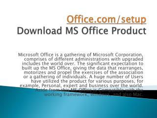 OFFICE.COM/SETUP ACTIVATE YOUR MS OFFICE ACCOUNT