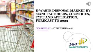 E-waste Disposal Market by Manufacturers, Countries, Type and Application, Forecast to 2023