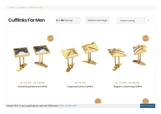 Designer Cufflinks Online in India