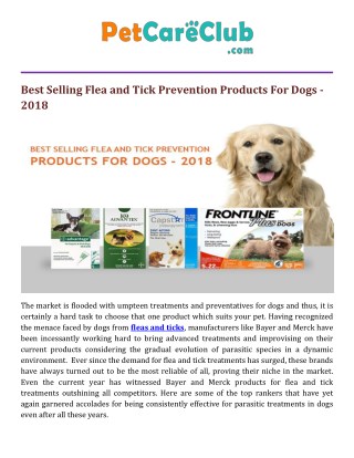 Best Selling Flea And Tick Prevention Products For Dogs