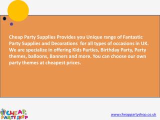Cheap Party Supplies