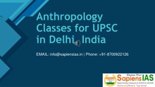 UPSC ANTHROPOLOGY OPTIONAL CLASSES