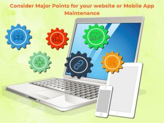 Consider Major Points Website or Mobile App Maintenance