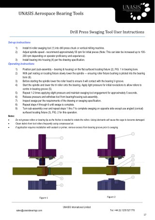 Drill Press Swaging Tool Operating Instructions