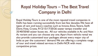 Tempo Traveller Rent, Luxury Car Hire Delhi