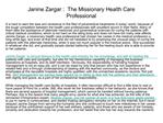 Janine Zargar- The Missionary Health Care Professional