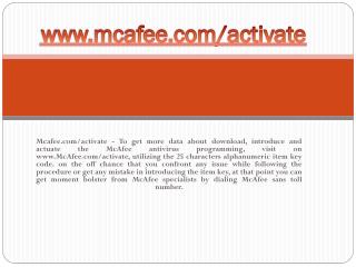 MCAFEE.COM/ACTIVATE- DOWNLOAD MCAFEE ANTIVIRUS ONLINE