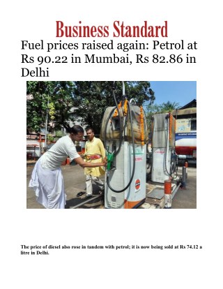 Fuel prices raised again: Petrol at Rs 90.22 in Mumbai, Rs 82.86 in Delhi 
